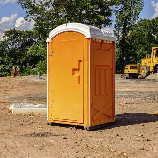 how often are the portable restrooms cleaned and serviced during a rental period in Red Bud IL